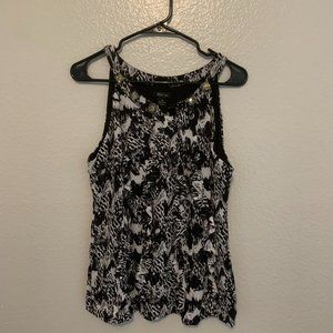 Style and Co. Tank Top with square glitter buttons